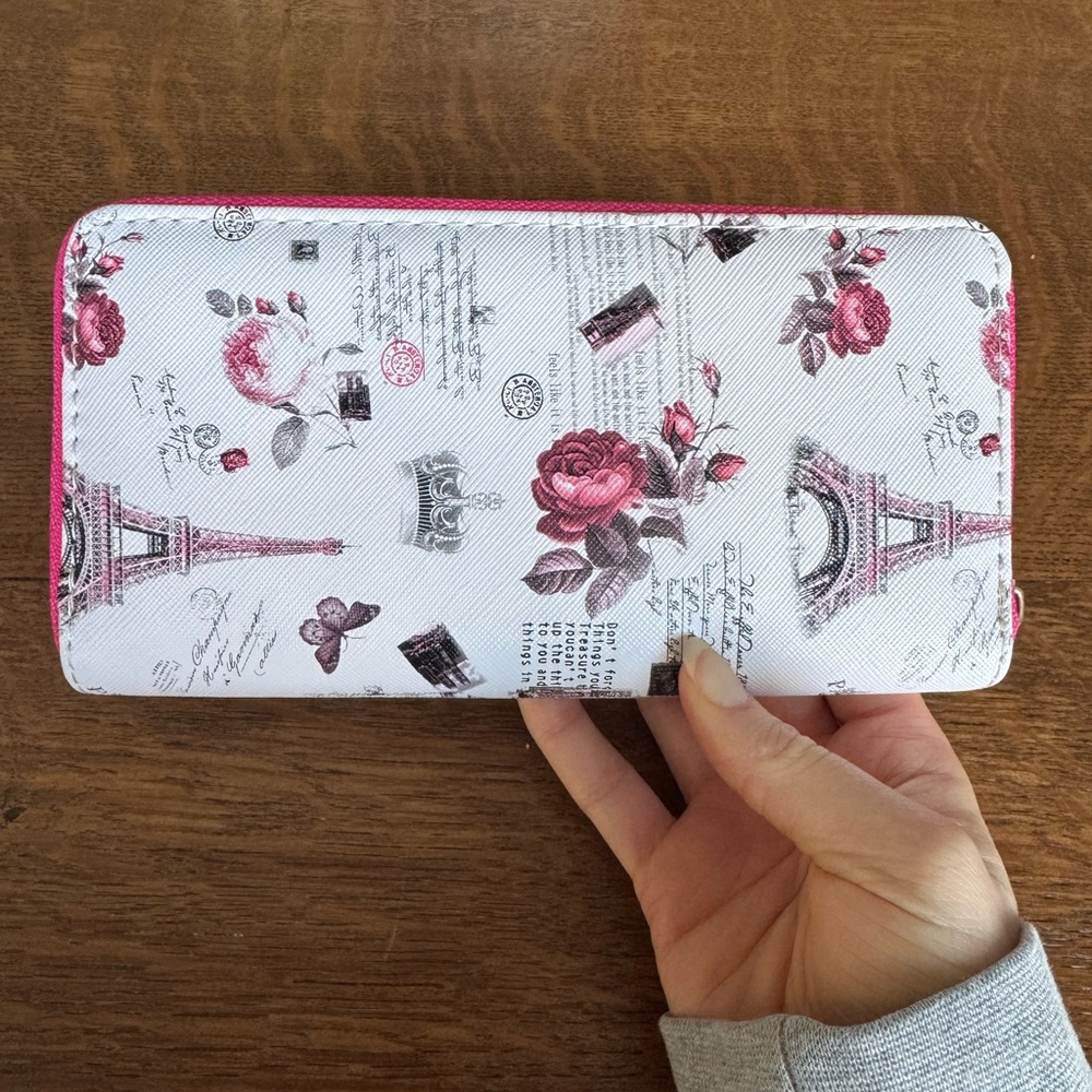 Elegant Pink and White Women's Wallet